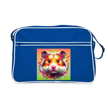 hamster - Retro Bag - blue/white - Front