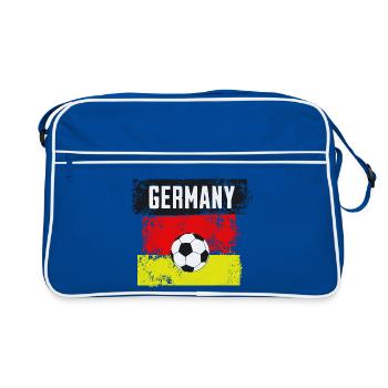 Balle de drapeau de football allemand - Sac Retro - bleu/blanc - Devant