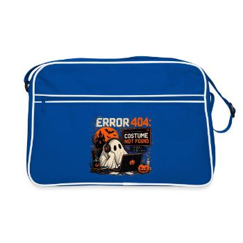 Error 404: Costume Not Found – Halloween Ghost - Retro Tasche - Blau/Weiß - Vorne