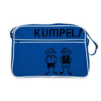 Kumpel Freunde Kumpels on Tour - Retro Tasche - Blau/Weiß - Vorne