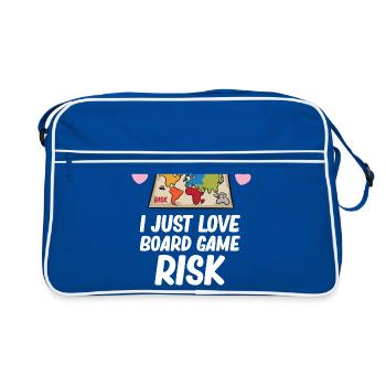 Risk - I just love board game risk - Retro Bag - blue/white - Front