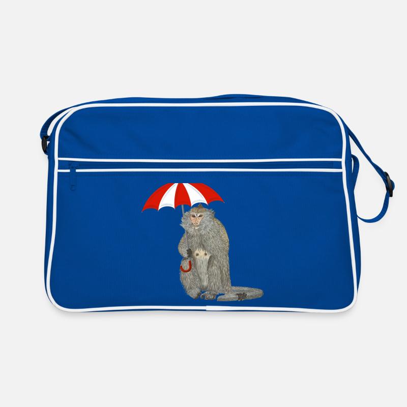 Affe Regenschirm Retro Tasche