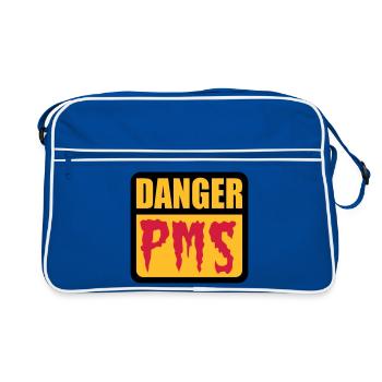 Danger PMS | Prämenstruelles Syndrom | - Sac Retro - bleu/blanc - Devant