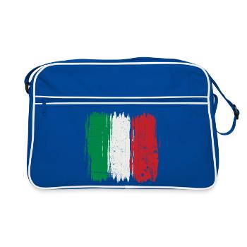Drapeau italien coup de pinceau - Sac Retro - bleu/blanc - Devant
