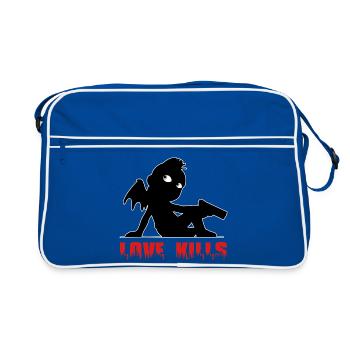 Love Kills 2 - Retro Bag - blue/white - Front