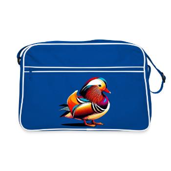 Canard mandarin - Sac Retro - bleu/blanc - Devant