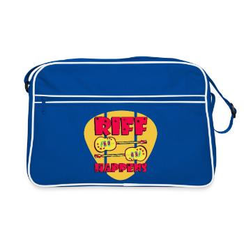 Riff Happens - Funny Comic-Style Guitars - Retro Bag - blue/white - Front
