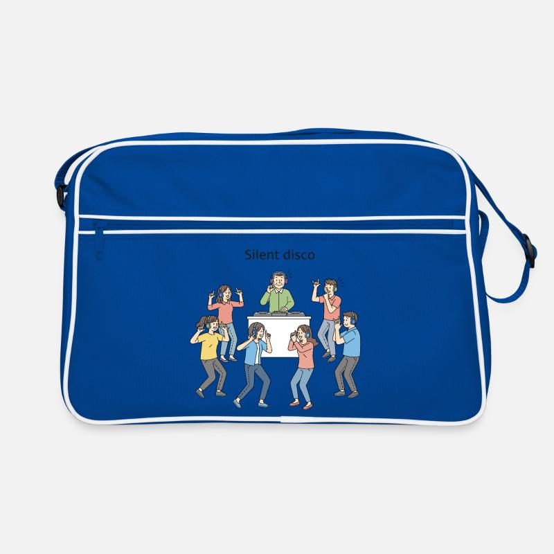 Silent Disco: Die Party im Kopf ! - Retro Tasche - Blau/Weiß