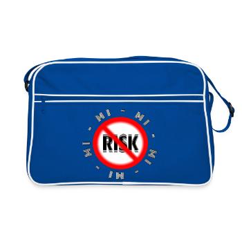 Risk-free lifestyle Motif MI MI MI NO Risk - Retro Bag - blue/white - Front