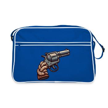 Cartoon Rope Revolver - Retro Bag - blue/white - Front