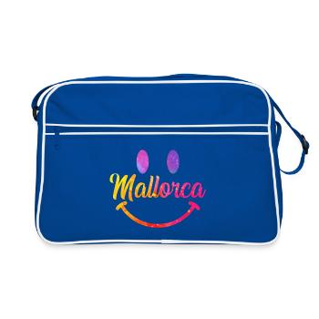 Mallorca Watercolors Smiley - Retro Bag - blue/white - Front