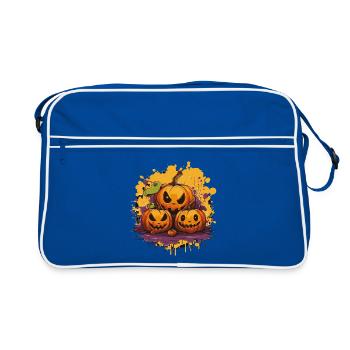 Citrouille Gang Halloween Imprimer - Sac Retro - bleu/blanc - Devant