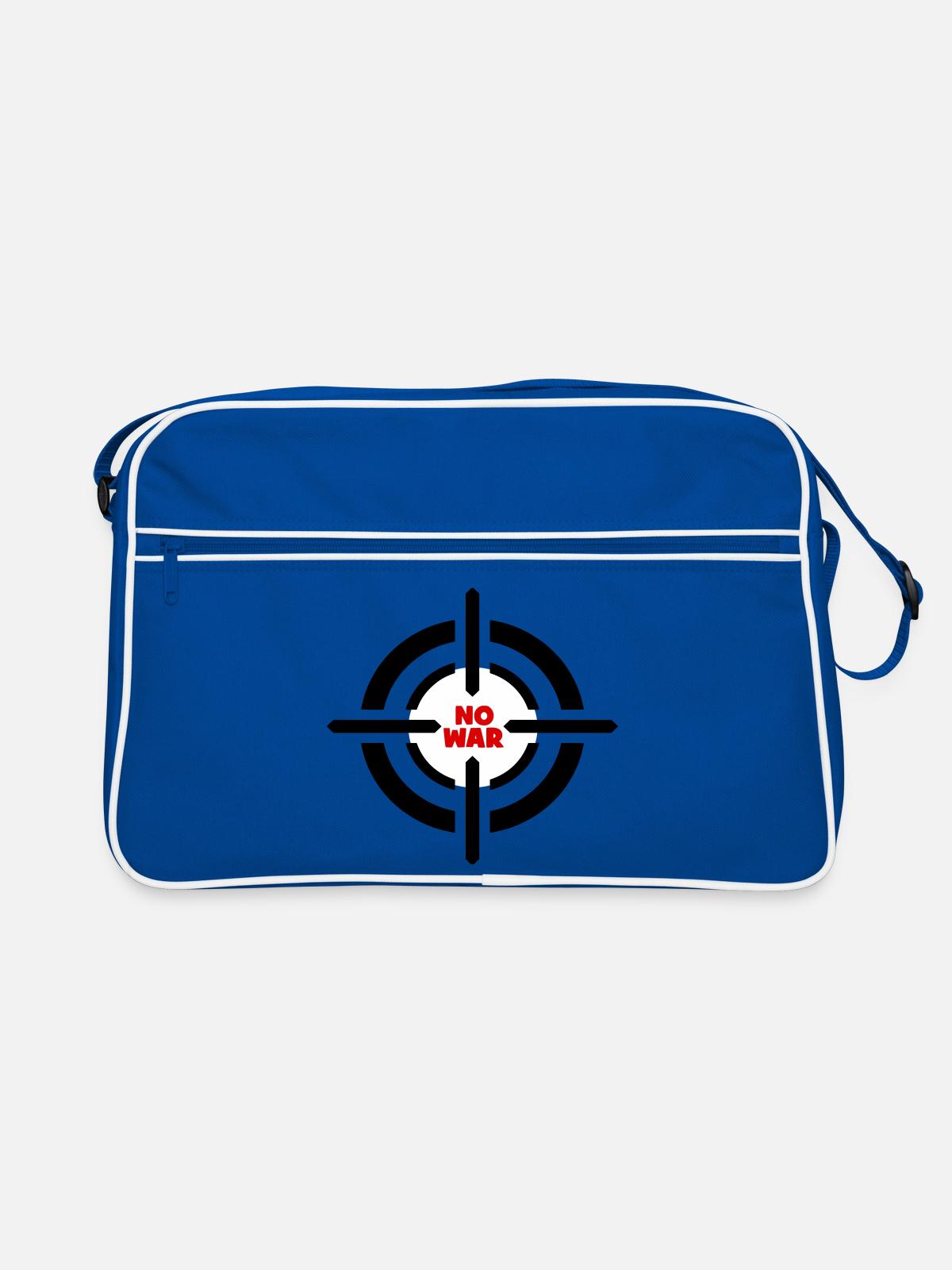 No War Emblem - Retro Bag - blue/white - Front