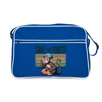 Cadeau Save the Forest Nature Écologie Action Vert - Sac Retro - bleu/blanc - Devant