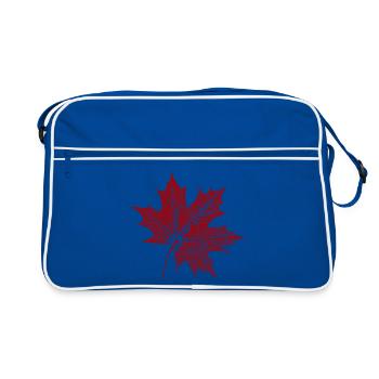 Feuille d’érable - Sac Retro - bleu/blanc - Devant