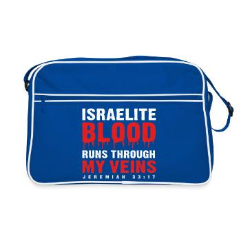 Judaïsme juif Yeshua - Sac Retro - bleu/blanc - Devant