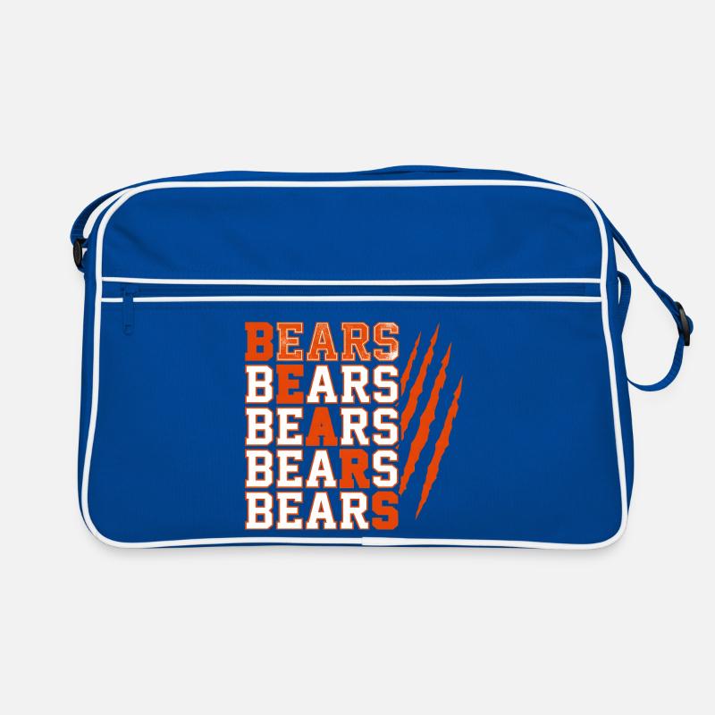 Bears Text with Distressed Claw Marks Retro Bag