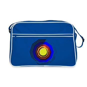 Centre néon octogonal à roue chromatique - Sac Retro - bleu/blanc - Devant