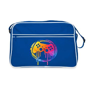 Joueur de jeu - Sac Retro - bleu/blanc - Devant