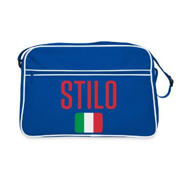 Stilo Italy Flag Emblem - Retro Bag - blue/white - Front