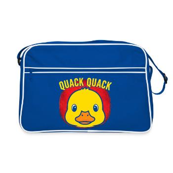 Quack Quack Duck Pop Art - Retro Bag - blue/white - Front