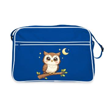 Amie chouette nocturne - Sac Retro - bleu/blanc - Devant