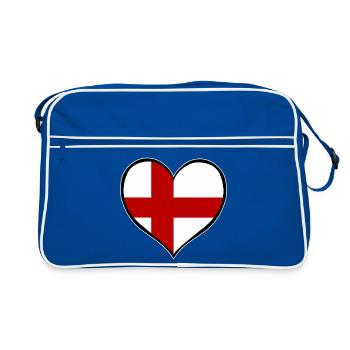 England Heart Flag - Retro Bag - blue/white - Front