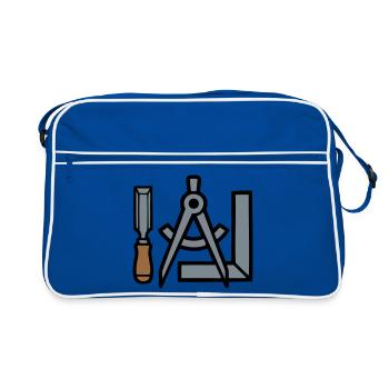 Graphisme Outils de menuisier - Sac Retro - bleu/blanc - Devant