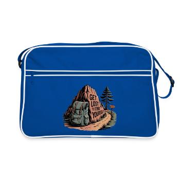 Get Lost to Find Yourself - Outdoor Motif - Retro Bag - blue/white - Front
