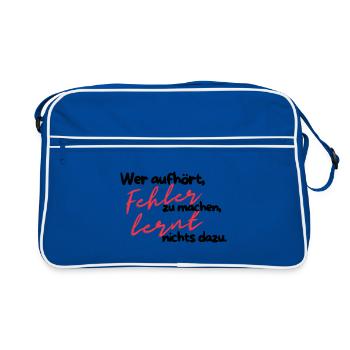 Les erreurs enseignent l’écriture rouge - Sac Retro - bleu/blanc - Devant