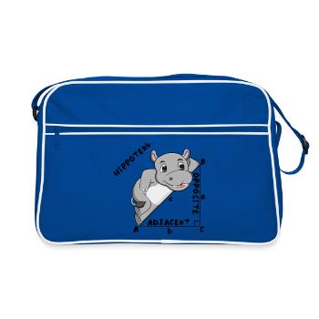 Hippotenuse Cool Fun Shirt Pythagoras Math Lovers - Retro Bag - blue/white - Front