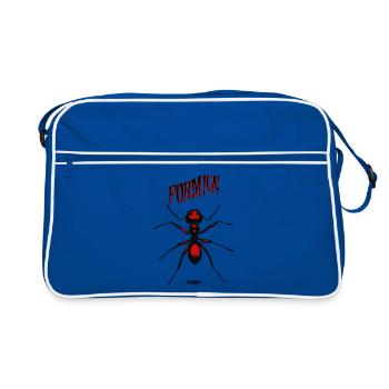 Ne paniquez pas! C'est juste une fourmi! - Sac Retro - bleu/blanc - Devant