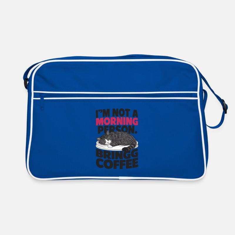 Ich bin kein Morgenmensch. Bring Kaffee mit. Retro Tasche