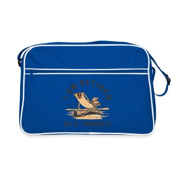 Je suis à la retraite. Faites-le vous-même ! - Sac Retro - bleu/blanc - Devant