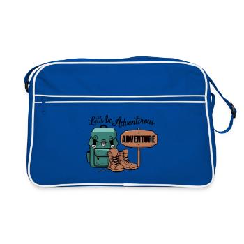 Soyons aventureux. - Sac Retro - bleu/blanc - Devant