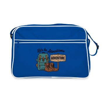 Soyons aventureux. - Sac Retro - bleu/blanc - Devant
