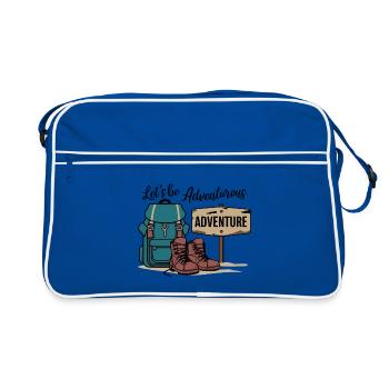 Soyons aventureux. - Sac Retro - bleu/blanc - Devant