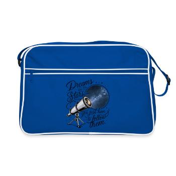 Les rêves sont comme les étoiles, il suffit de les suivre. - Sac Retro - bleu/blanc - Devant