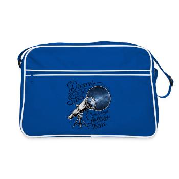 Les rêves sont comme les étoiles, il suffit de les suivre. - Sac Retro - bleu/blanc - Devant