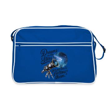 Les rêves sont comme les étoiles, il suffit de les suivre. - Sac Retro - bleu/blanc - Devant
