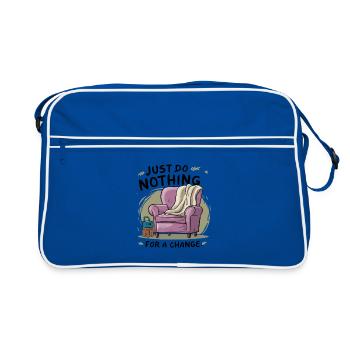 Pour changer, ne faites rien. - Sac Retro - bleu/blanc - Devant
