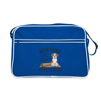 Mon chien est mon prof de yoga - Sac Retro - bleu/blanc - Devant