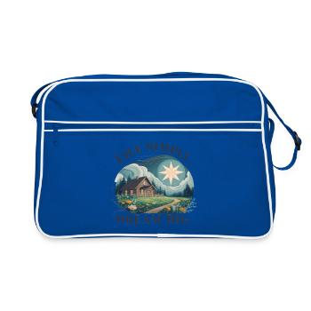 Live simply, dream big - Retro Bag - blue/white - Front