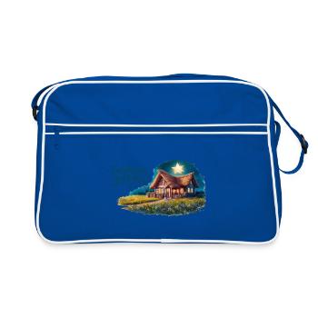 Live simply, dream big - Retro Bag - blue/white - Front