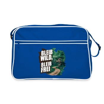 Stay wild, stay free - Retro Bag - blue/white - Front