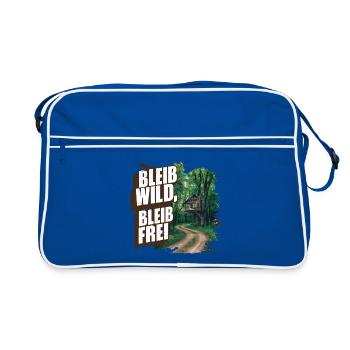 Stay wild, stay free - Retro Bag - blue/white - Front