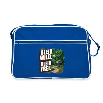 Stay wild, stay free - Retro Bag - blue/white - Front
