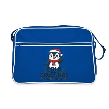 Salutations sympas au moment de Noël – Penguin - Sac Retro - bleu/blanc - Devant