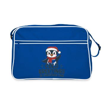 Salutations sympas au moment de Noël – Penguin - Sac Retro - bleu/blanc - Devant