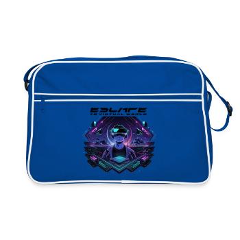Escape to the Virtual World – Future VR-Design - Retro Tasche - Blau/Weiß - Vorne